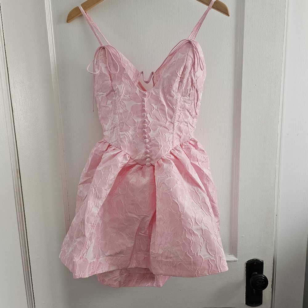 NWT For Love & Lemons Faith Mini Dress in Pink